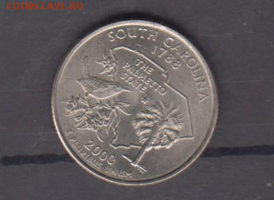 США 2000 штаты 25ц Южная Каролина ( D) до 14 12 - 229а
