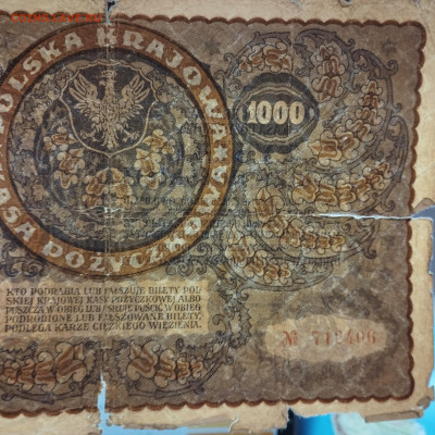 1000 марок Польши, 1919г., до 15.12.24г. - IMG_20241211_211920