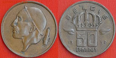 Бельгия, 50 сантимов, 1957 (мм-118) – до 22:00, 19.12.24 - мм118