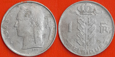 Бельгия, 1 франк, 1978 (мм-122) – до 22:00, 19.12.24 - мм122