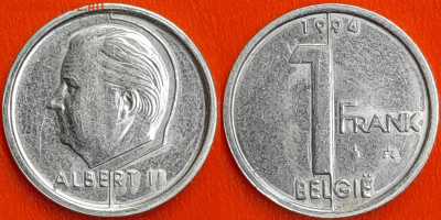 Бельгия, 1 франк, 1994 (мм-124) – до 22:00, 19.12.24 - мм124
