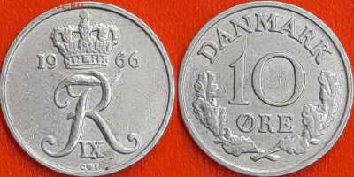 Дания, 10 эре, 1966 (мм-130) – до 22:00, 19.12.24 - мм130