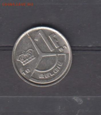 Бельгия 1991 1 франк( надпись на голландском) (блеск) до 19 - 4