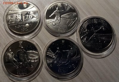 УКРАИНА 5 гр 2012 г "EURO-2012" (комплект-5 монет) до 18.12 - 1