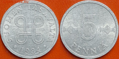 Финляндия, 5 пенни, 1984 (мм-188) – до 22:00, 21.12.24 - мм188