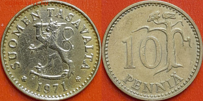 Финляндия, 10 пенни, 1971 (мм-190) – до 22:00, 21.12.24 - мм190