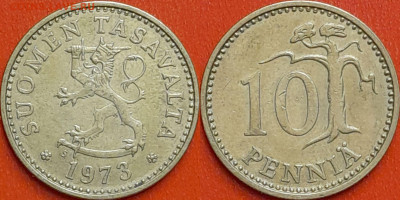 Финляндия, 10 пенни, 1973 (мм-191) – до 22:00, 21.12.24 - мм191