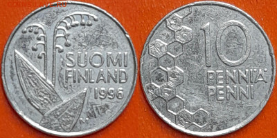 Финляндия, 10 пенни, 1996 (мм-196) – до 22:00, 21.12.24 - мм196