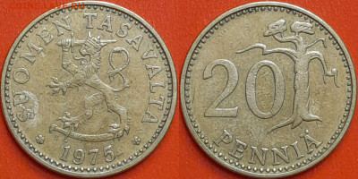 Финляндия, 20 пенни, 1975 (мм-198) – до 22:00, 21.12.24 - мм198