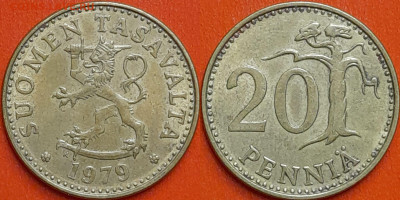 Финляндия, 20 пенни, 1979 (мм-199) – до 22:00, 21.12.24 - мм199