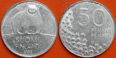 Финляндия, 50 пенни, 1992 (мм-202) – до 22:00, 21.12.24 - мм202