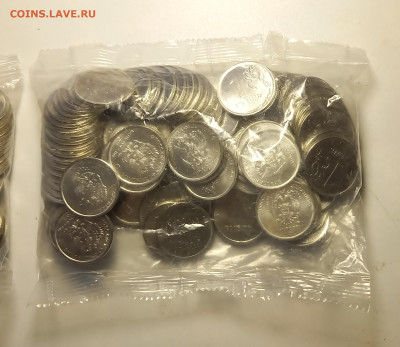 1рубль 2023г запайка 100шт,1рубль 2024 запайка 100 шт. - 20241212_130819