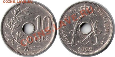 >L< Бельгия (BELGIQUE) 10 центов 1929 до 04.02.12 22:00 - Бельгия (BELGIQUE)_10_центов_29