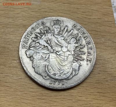 Курфюршество Бавария Максимилиан III Талер 1771 Дева Мария К - kurfjurshestvo_bavarija_maksimilian_iii_taler_1771_deva_marija_krona_shajba_serebro (4)