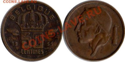 >L< Бельгия (BELGIQUE) 50 центов 1955 до 04.02.12 22:00 - Бельгия (BELGIQUE)_50_центов_55