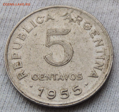 Аргентина 5 сентаво 1955 до 22.12.2024 - Аргентина 5 сентаво 55.JPG