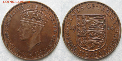 12 шиллинга 1946 до 23-12-24 в 22:00 - Джерси 1 12 шиллинга 1946    A71