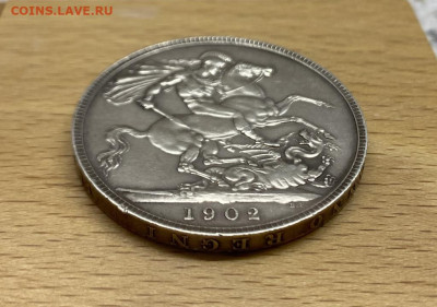 Великобритания 1 крона 1902 Эдуард VII Англия Серебро Шайба - velikobritanija_1_krona_1902_eduard_vii_anglija_serebro_shajba_redkaja (5)