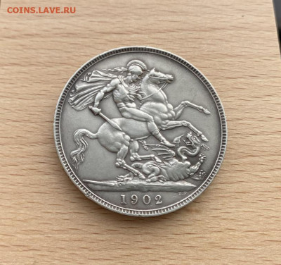 Великобритания 1 крона 1902 Эдуард VII Англия Серебро Шайба - velikobritanija_1_krona_1902_eduard_vii_anglija_serebro_shajba_redkaja (3)
