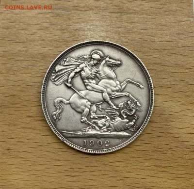 Великобритания 1 крона 1902 Эдуард VII Англия Серебро Шайба - velikobritanija_1_krona_1902_eduard_vii_anglija_serebro_shajba_redkaja (1)