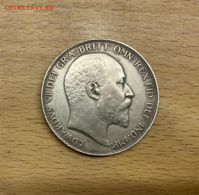 Великобритания 1 крона 1902 Эдуард VII Англия Серебро Шайба - velikobritanija_1_krona_1902_eduard_vii_anglija_serebro_shajba_redkaja