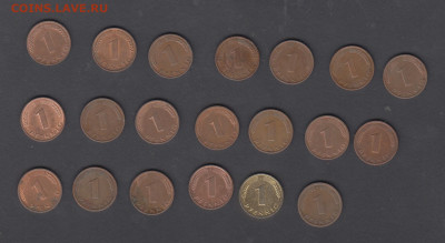 ФРГ 1пф 1950-91 по фиксу - 33