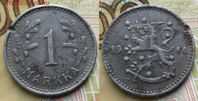 Финляндия 1 марка 1944 до 25-12-24 в 22:00 - Финляндия 1 марка 1944 S    247-к169-13341