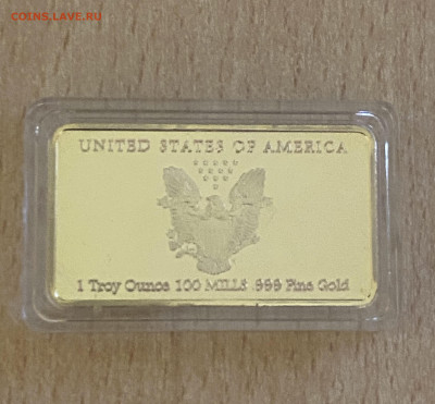 США 2020г жетон 1 Troy Ounce 100 Mills .999 Fine Gold - IMG_1015