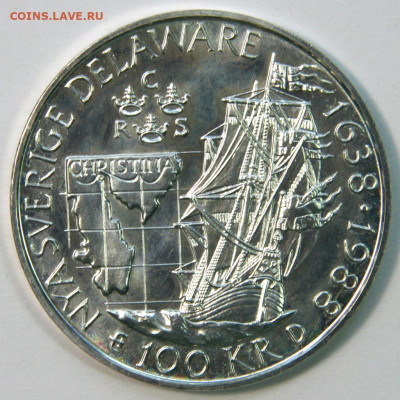 Швеция 100 крон 1988 UNC до 25.12 в 22:10 - Швеция 100 крон 1988