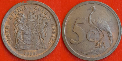 ЮАР, 5 центов, 1990 (мм-256) – до 22:00, 26.12.24 - мм256