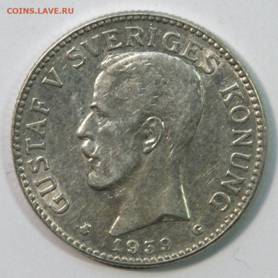 Швеция 2 кроны 1939 UNC до 25.12 в 22:10 - Швеция 2 кроны 1939