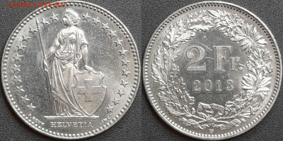 Швейцария, 2 франка, 2013 (мм-316) – до 22:00, 27.12.24 - мм316