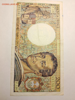 200 франков 1992 г. Франция (Монтескье) до 26,12,24 22-00 - 200фр-3