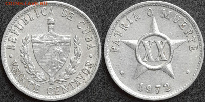 Куба, 20 сентаво, 1972 (мм-387) – до 22:00, 28.12.24 - мм387