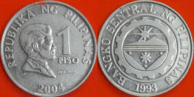 Филиппины, 1 писо, 2004 (мм-389) – до 22:00, 28.12.24 - мм389