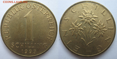 Австрия 1 шиллинг 1993 г. До 25.12.24 - Австрия 1 шиллинг 1993.JPG