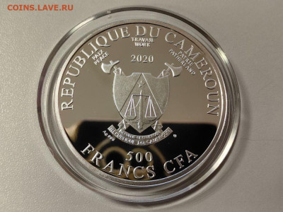 500фр 2020 Камерун Густав Климт - Юдиф, Ag999, до 31.12 - Ю Климт Юдиф-2