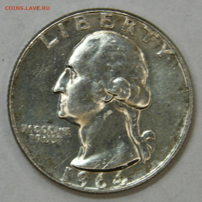 4 доллара 1964 Филадельфия UNC до 29.12 в 22:10 - США 1-4 доллара 1964
