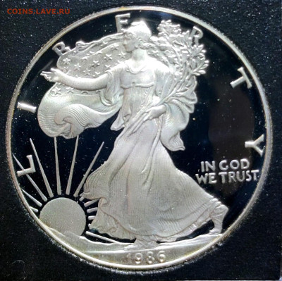 1 доллар США 1986 г., Proof, до 28.12.2024г. 22:00 мск - 1001202744