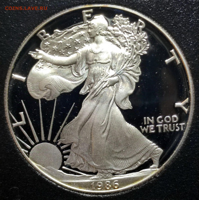 1 доллар США 1986 г., Proof, до 28.12.2024г. 22:00 мск - 1001202745