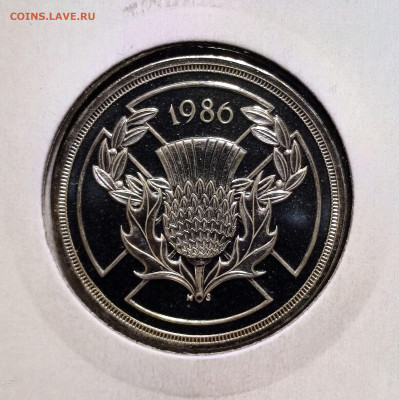 2 фунта Британия 1986 г.,Prooflike,до 28.12.2024г. 22:00 мск - 1001202753
