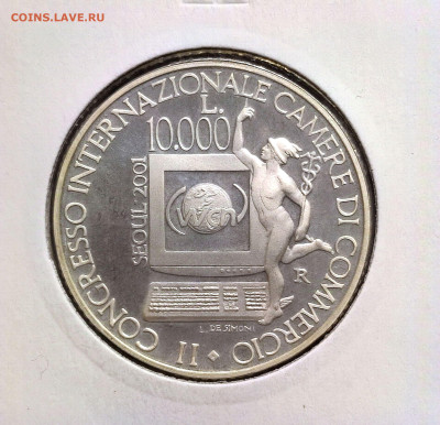 10000 лир Сан-Марино 2001г.,Proof,до 28.12.2024г. 22:00 мск - 1001202748