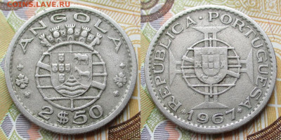 Порт Ангола 2$50 1967   до 30-12-24 в 22:00 - Порт Ангола 2$50 1967    244-5у5-9806