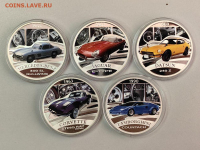 1дол 2006 Тувалу. Автомобили мира (5шт), Ag999, до 01.01 - ЯЯ Авто мира - 2