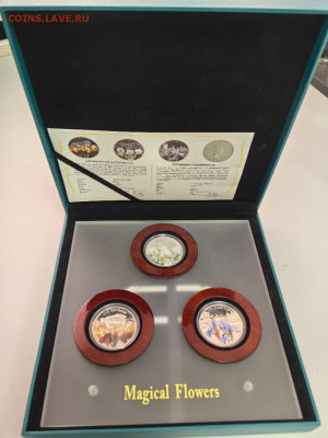 1 доллар 2012 Ниуэ Ирисы (3шт), Ag925, до 02.01 - ЯЯ Ирисы-1