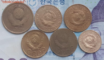 5 копеек 1988; 3 копейки 1930,1931,1943,1946; 2 копейки 1930 - 20241229_091038