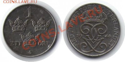 >L< Швеция 1 орэ (железо) 1948 до 07.02.12 21:00 - Швеция_1_орэ (железо)_48