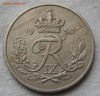 Дания 25 эре 1950 №2 до 3.01.2025 - Дания 25.50 .JPG
