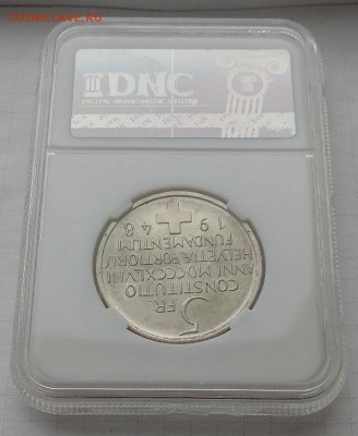 Швейцария, 5 франков 1948, MS66 до 05.01.25 в 22.00 - IMG_20241231_094203