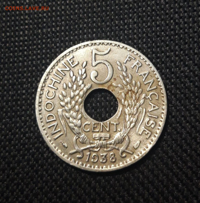 ФРАНЦУЗСКИЙ ИНДОКИТАЙ 5 сантимов 1938 года До 06.01 - 20241229_173759